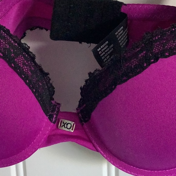3/$20 XOXO Magenta and black lace bra 34b - Picture 3 of 5